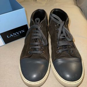 Lanvin Men’s Velvet Mid Top Shoe